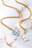 Butterfly Pendant Copper 14K Gold-Plated Necklace