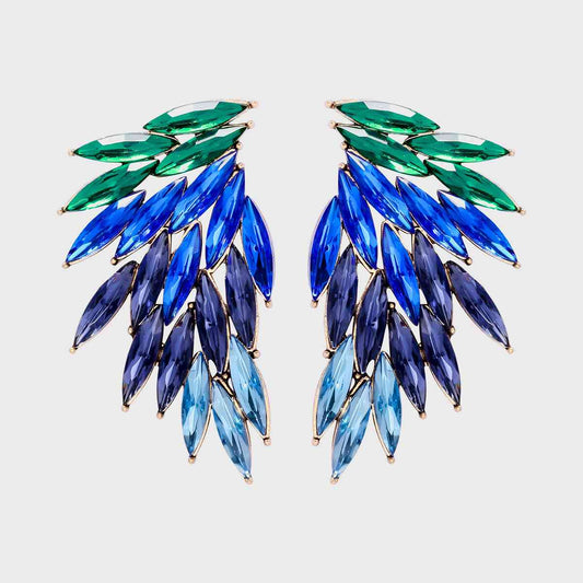 Alloy Acrylic Wing Earrings