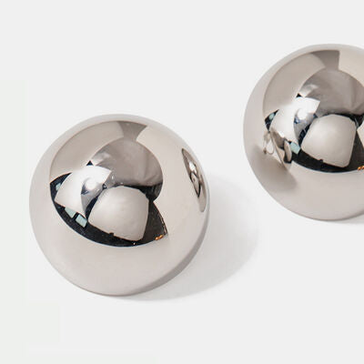 Hemispherical Stainless Steel Earrings