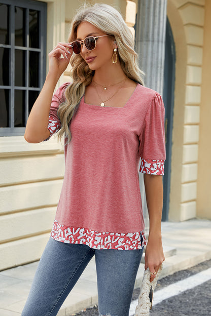 Square Neck Half Sleeve T-Shirt