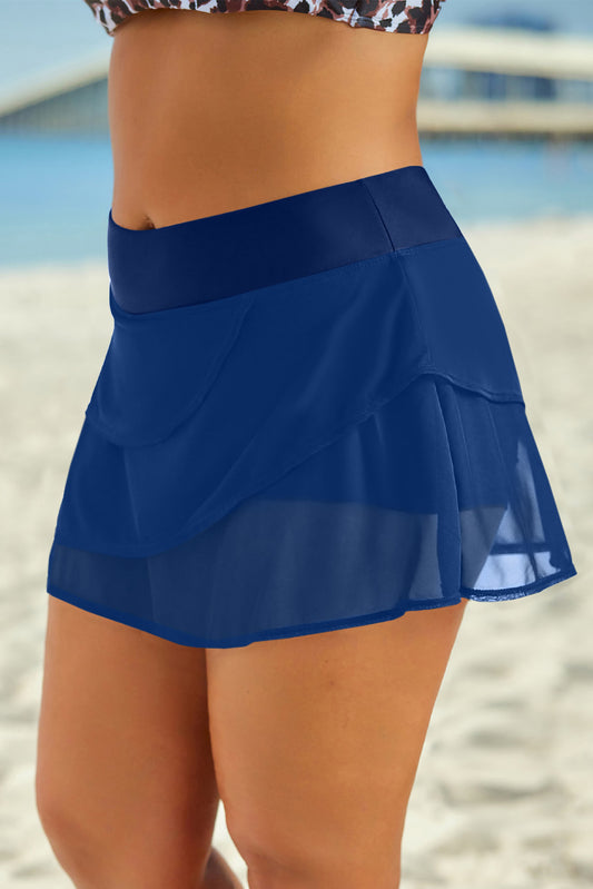 Elastic Waist Swim Skirt