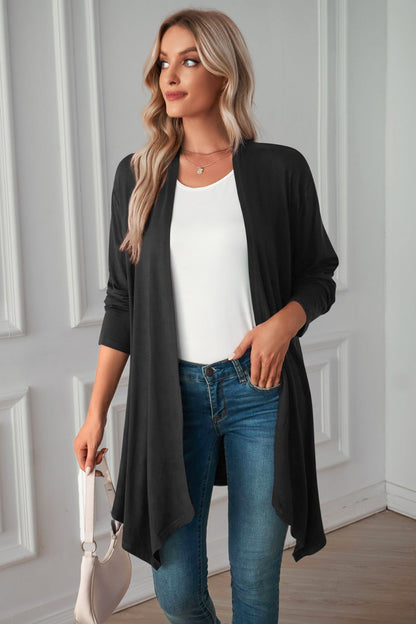 Open Front Long Sleeve Cardigan