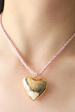 Heart Pendant Rope Necklace