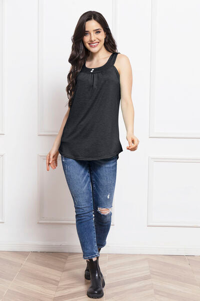 Round Neck Sleeveless Top