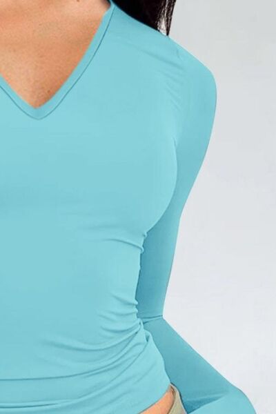 V-Neck Long Sleeve T-Shirt