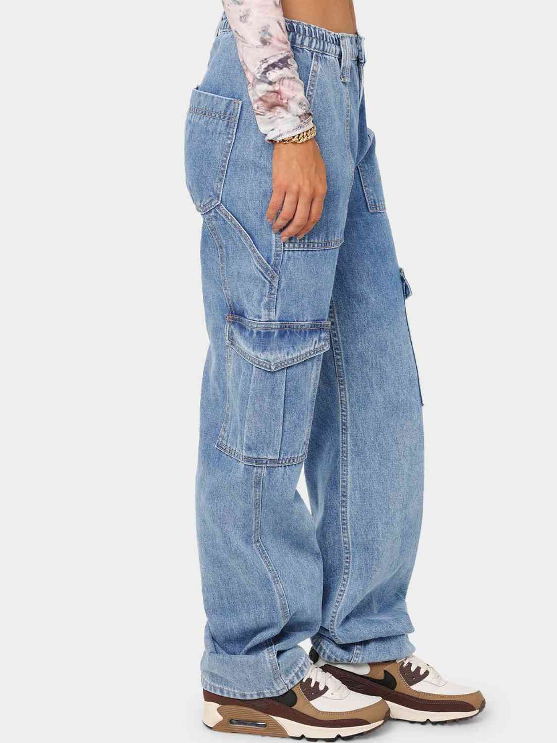 Straight Jeans with Pockets