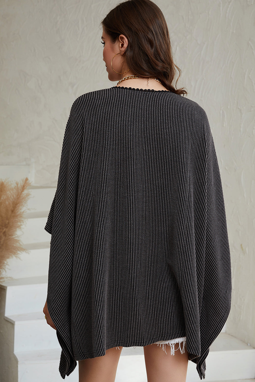 Open Front Dolman Sleeve Cardigan