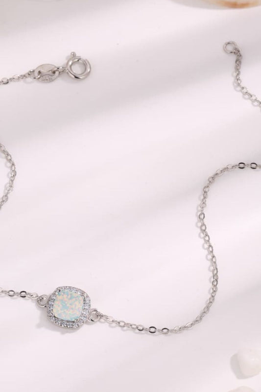 Opal Platinum-Plated Bracelet