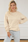 Striped Round Neck Long Sleeve Sweatshirt