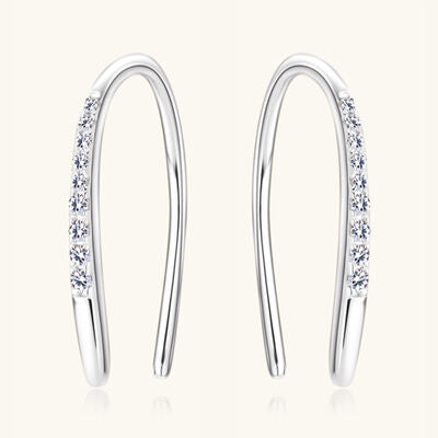 Moissanite 925 Sterling Silver U Shape Earrings