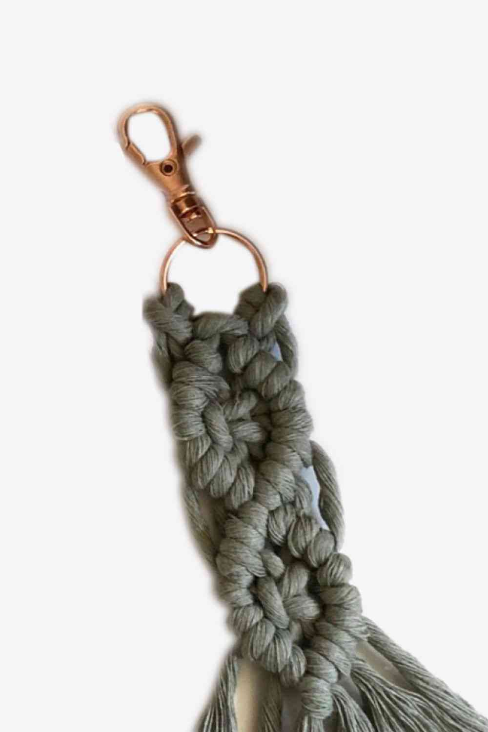 Assorted 4-Pack Macrame Fringe Keychain