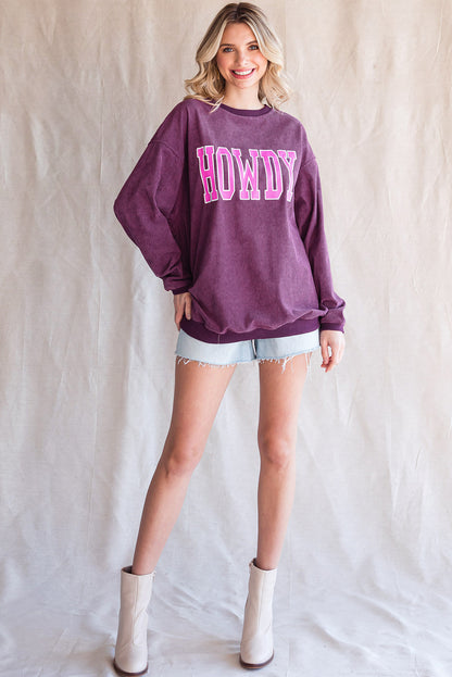 HOWDY Graphic Dropped Shoulder Sweatshirt