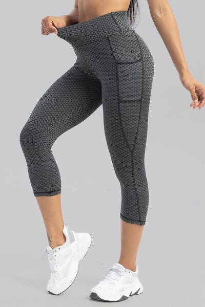 Contrast Stitching High Waist Active Pants