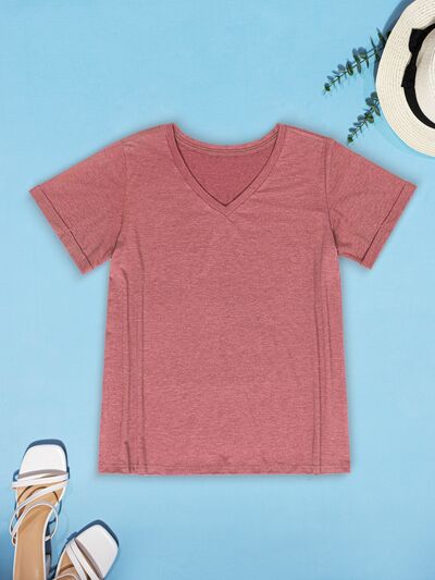 V-Neck Short Sleeve T-Shirt