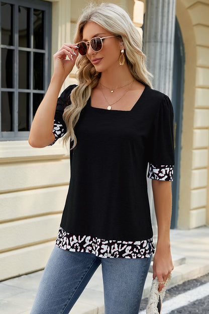 Square Neck Half Sleeve T-Shirt