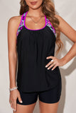 Full Size Printed Scoop Neck Swim Tank