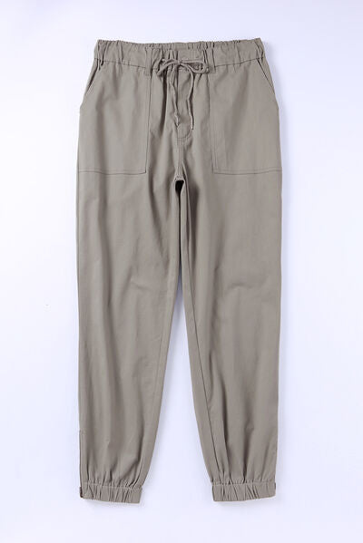 Pocketed Drawstring Joggers