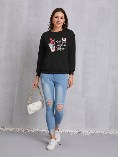 ALL YOU NEED IS LOVE Round Neck Sweatshirt