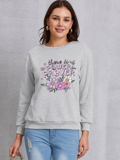 THERE IS POWER PRAYER Round Neck Sweatshirt