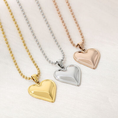 Stainless Steel Heart Pendant Necklace