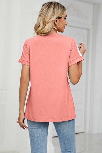 V-Neck Short Sleeve T-Shirt