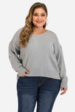 Plus Size V Neck Pullover Sweater