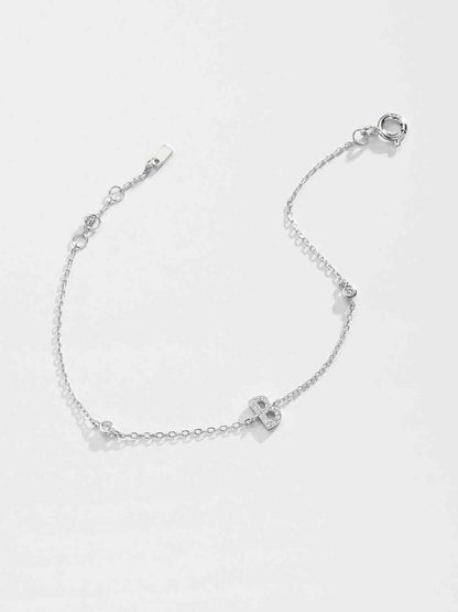 A To F Zircon 925 Sterling Silver Bracelet