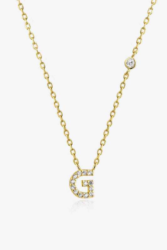 G To K Zircon 925 Sterling Silver Necklace