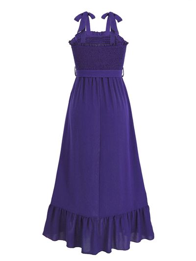 Ruffled Smocked Tied Cami Dress