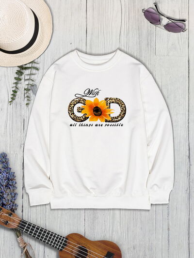 Sunflower Round Neck Dropped Shoulder Sweatshirt