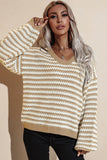 Striped Dropped Shoulder Sweater