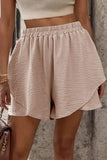 Layered Elastic Waist Shorts