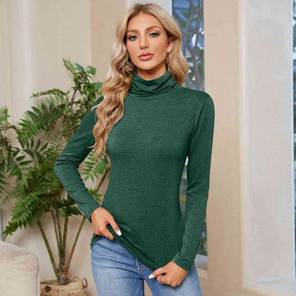 Turtleneck Long Sleeve T-Shirt