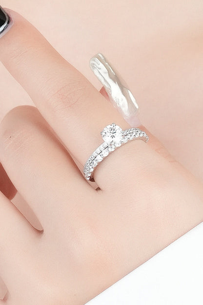 Moissanite 2-Piece 925 Sterling Silver Ring