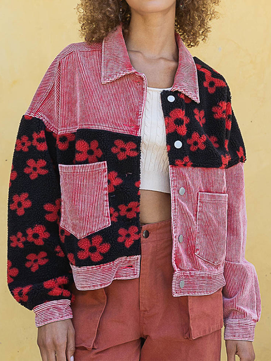 Floral Dropped Shoulder Shacket