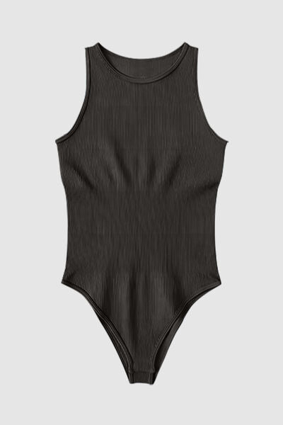 Round Neck Sleeveless Active Bodysuit