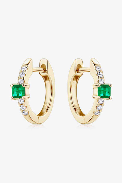 Lab-Grown Emerald Earrings