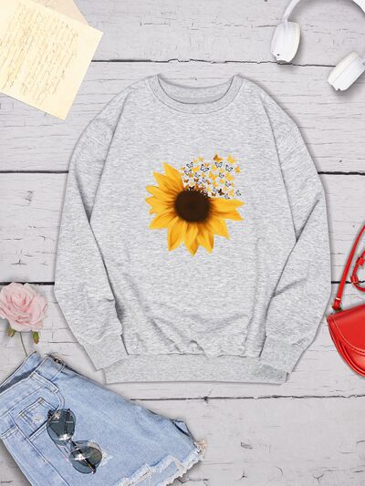 Sunflower Round Neck Dropped Shoulder Sweatshirt