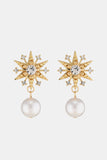 Synthetic Pearl Star Shape Alloy Earrings