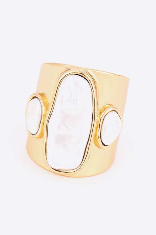 18K Gold-Plated Alloy Ring