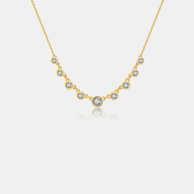 Inlaid Zircon 925 Sterling Silver Necklace