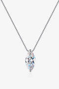 1 Carat Moissanite 925 Sterling Silver Necklace