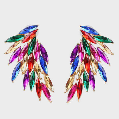 Alloy Acrylic Wing Earrings