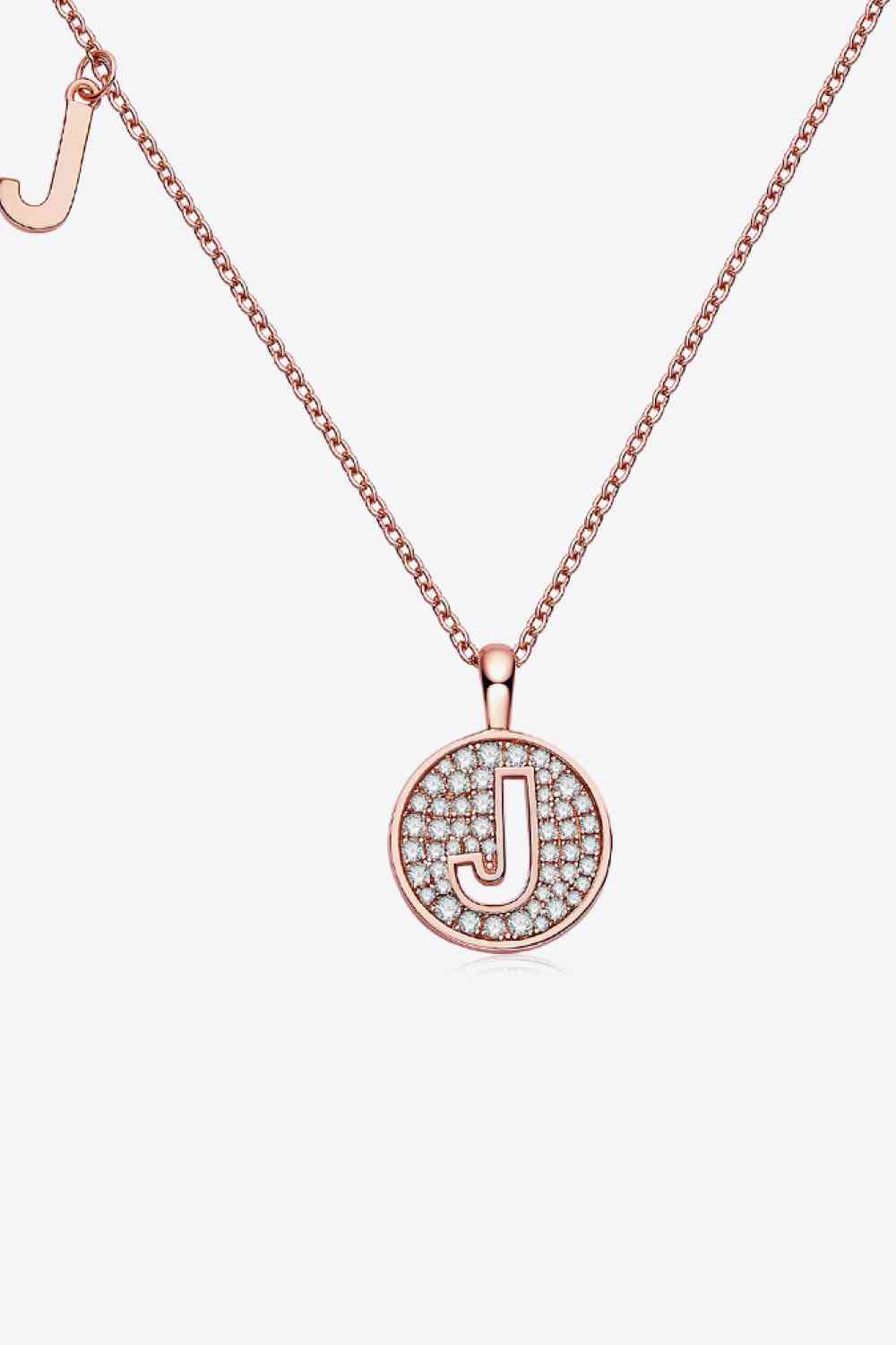 Moissanite A to J Pendant Necklace