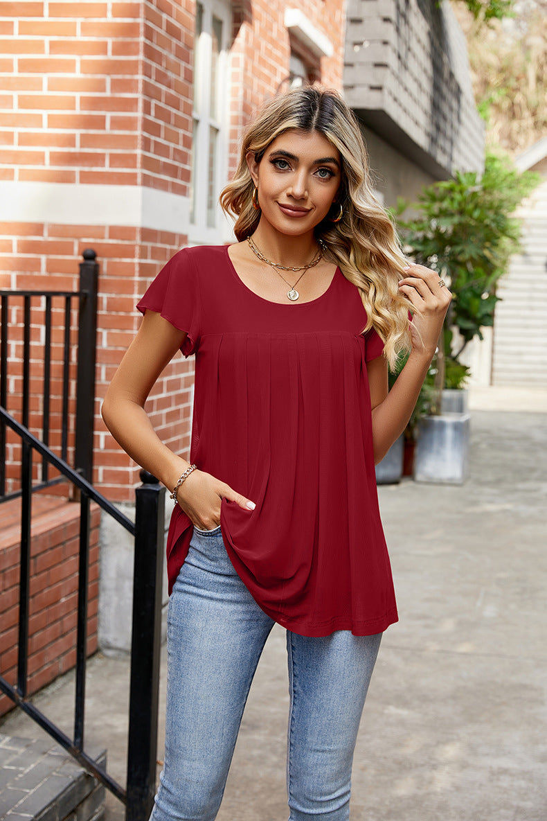 Round Neck Short Sleeve Tee