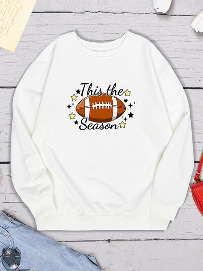 THIS THE SEASON Round Neck Sweatshirt