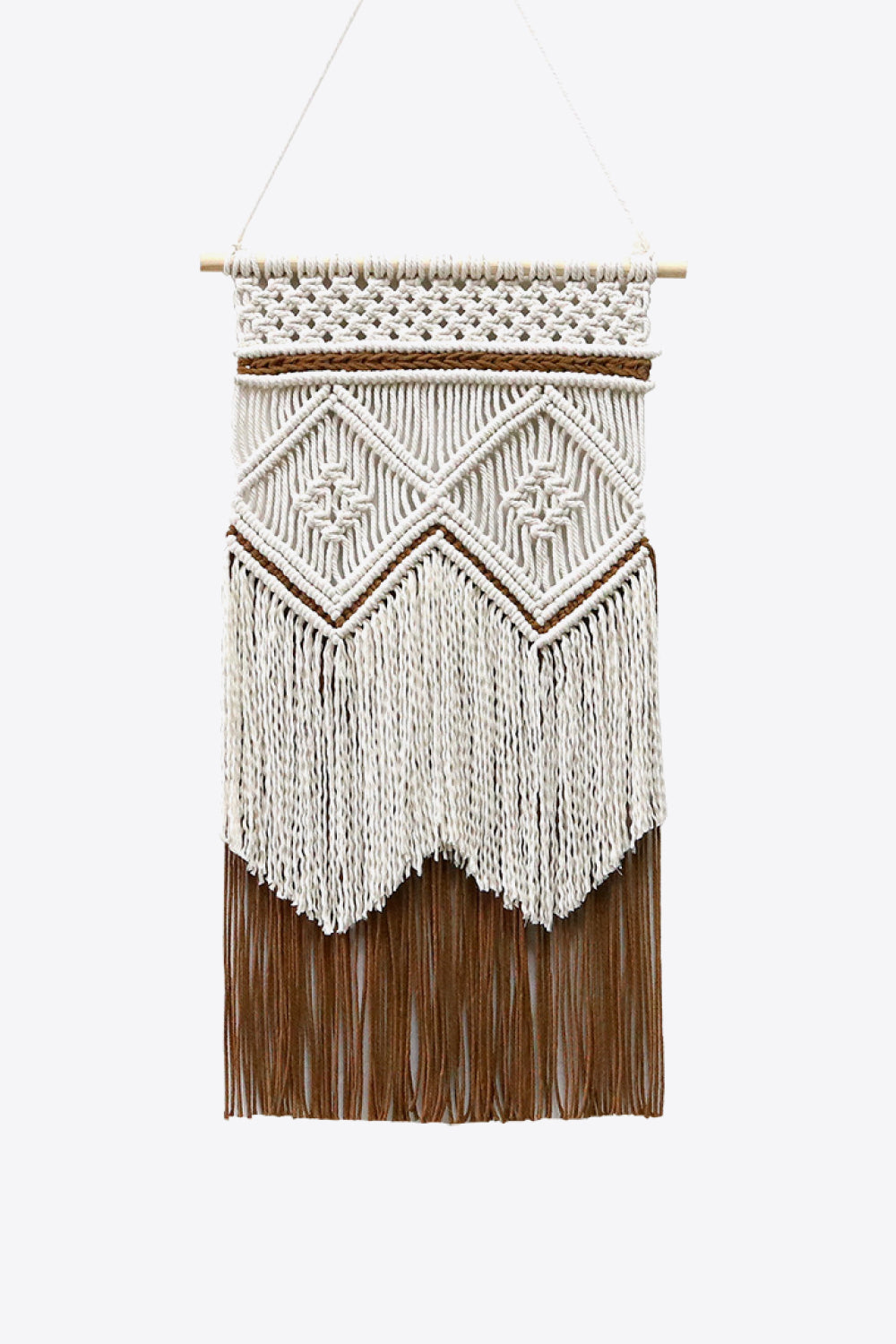 Two-Tone Handmade Macrame Wall Hanging