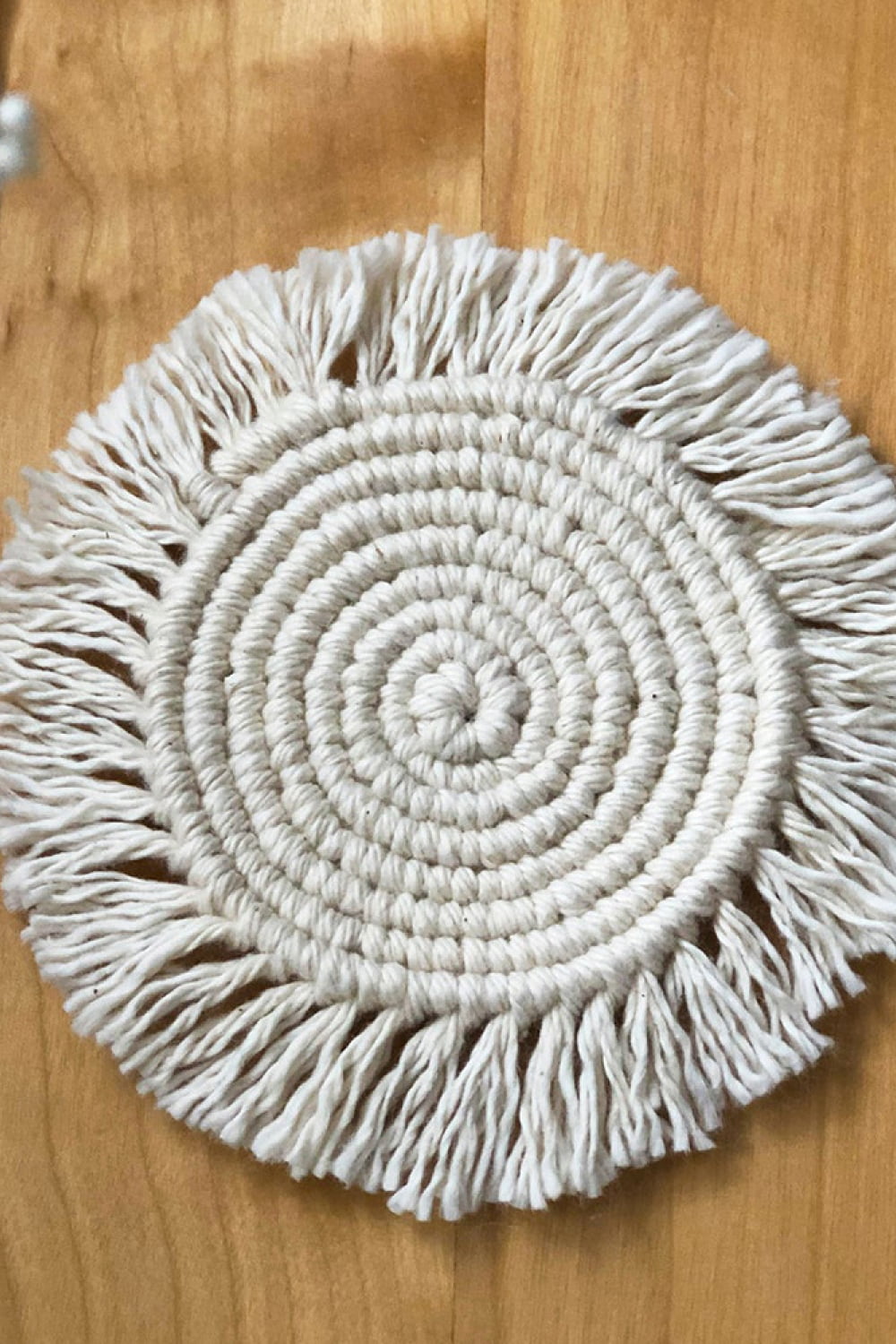 11.8" Macrame Round Cup Mat