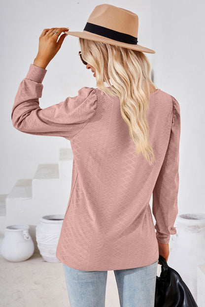 Square Neck Puff Sleeve Blouse