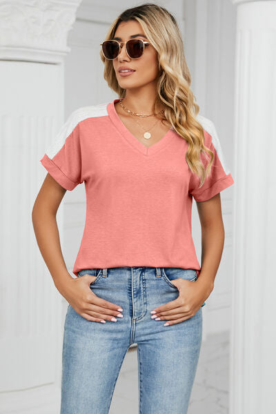 V-Neck Short Sleeve T-Shirt